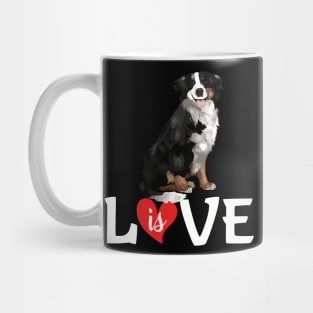Love is cute bernese mountain Mug